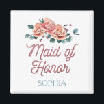 Vintage Wedding Flowers Maid of Honor Magnet<br><div class="desc">Het is een Vintage Wedding Flowers Maid of Honor magnet. U kunt een naam invoegen. Het is een betekenisvol geschenk en geef alsjeblieft je oprechtheid over.</div>