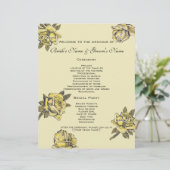 Vintage Wedding, Geel Antiek Tuingeburgerd Roos Wr (Staand voorkant)