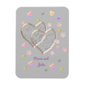 Vintage Wedding, gepersonaliseerd Magneet (Verticaal)