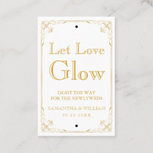 Vintage Wedding Glow Stick Label   Aangepaste kleu