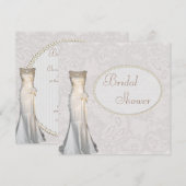 Vintage Wedding Gown Paisley Lace Vrijgezellenfees Kaart (Voorkant / Achterkant)