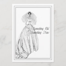 Vintage Wedding Gown Vrijgezellenfeest Kaart