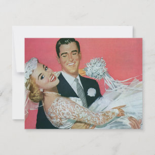 Vintage Wedding Happy Passen getrouwd, sla de Datu Save The Date