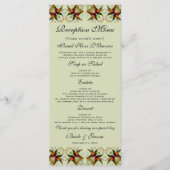 Vintage Wedding, Hummingvogels en bloemen Menu (Voorkant)