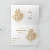 Vintage Wedding Invitation Card (Binnen)