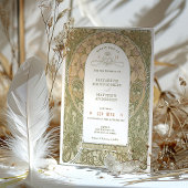 Vintage Wedding Invitations Art Nouveau by Mucha Kaart