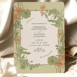 Vintage Wedding Invitations Art Nouveau door Foord Kaart<br><div class="desc">Maak je klaar om te bloeien op je speciale dag met onze levendige trouwuitnodiging geïnspireerd door de kleurrijke en dynamische kunst van Jeannie Foord, met de opvallende schoonheid van Nasturtium Flowers. Nasturtiums, ook bekend als het Indische kers- of tropaeolum, zijn bekend om hun heldere en vette tinten en unieke, trechter-achtige...</div>