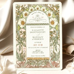 Vintage Wedding Invitations Art Nouveau door Mucha Kaart<br><div class="desc">Art Nouveau Vintage trouwuitnodigingen van Alphonse Mucha in een floreel, romantisch en grillig ontwerp. Victoriaans bloei vult klassieke art decofonts aan. Voer je aangepaste gegevens in en je bent klaar. Als u het ontwerp verder wilt wijzigen, klikt u op de blauwe knop "Aanpassen". Hartelijk dank voor uw aandacht voor mijn...</div>