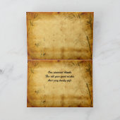 Vintage Wedding Japanese Bamboo Caligraphy Art Bedankkaart (Binnen)