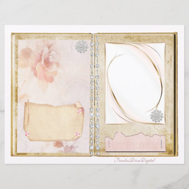 Vintage Wedding Junk Journal Scrapbook Pagina 15 & (Voorkant)