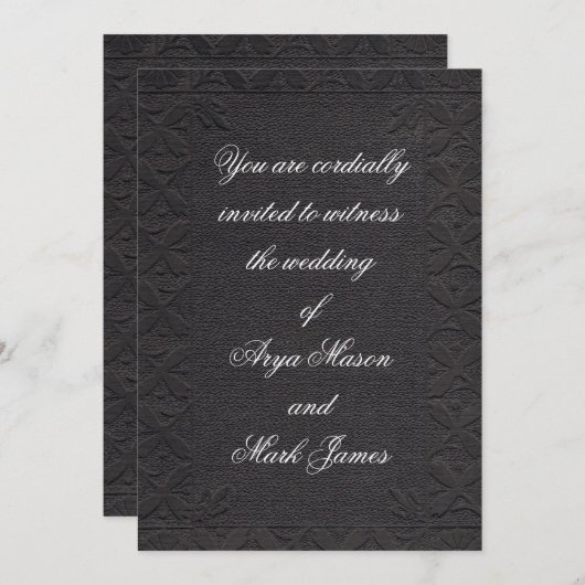 Vintage Wedding Kaart (Voorkant / Achterkant)