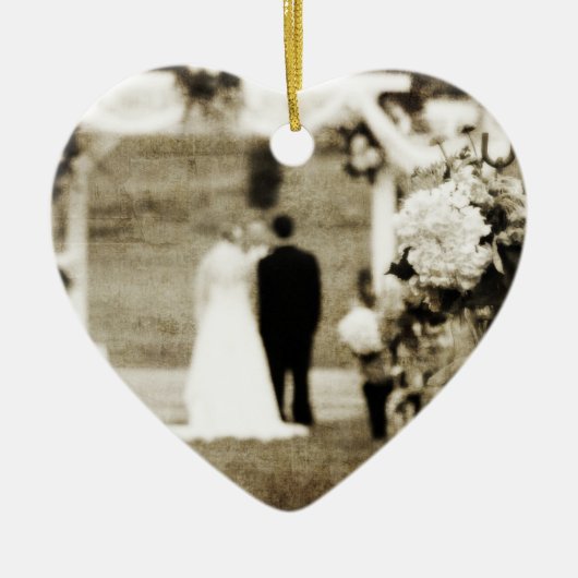 Vintage Wedding Keramisch Ornament (Voorkant)