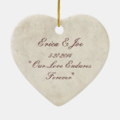 Vintage Wedding Keramisch Ornament (Achterkant)