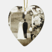 Vintage Wedding Keramisch Ornament (Links)