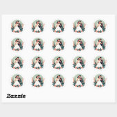 Vintage Wedding Kiss Sticker (Vel)