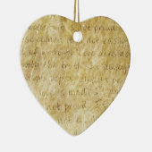 Vintage Wedding Love is Patiënt Keramisch Ornament (Rechts)