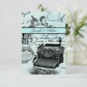 Vintage Wedding Love Letters RSVP Card (Staand voorkant)