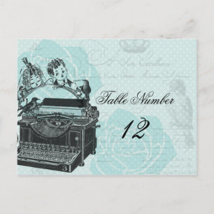 Vintage Wedding Love Letters Tafelnummer Briefkaar