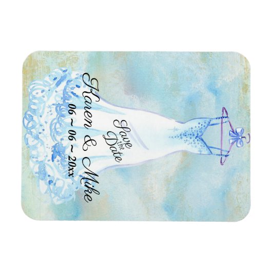 Vintage Wedding Magneet (Horizontaal)