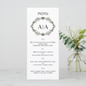 Vintage WEDDING MENU. Menu (Staand voorkant)