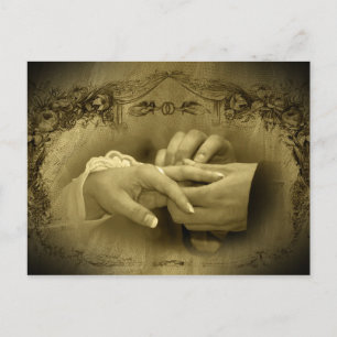 Vintage Wedding... Met deze Ring I. Briefkaart