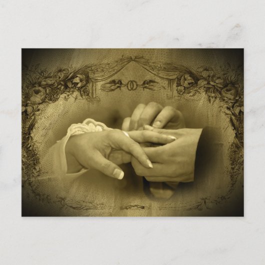 Vintage Wedding... Met deze Ring I. Briefkaart (Voorkant)
