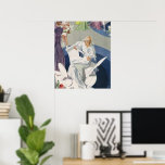 Vintage Wedding, Mid Century Modern Art Deco Bride Poster<br><div class="desc">illustratie liefde en romance bruiloft afbeelding met een stijlvol bruid gekleed in een prachtige,  verfijnde trouwjurk,  sluier en elegante witte handschoenen.</div>