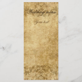 Vintage wedding parchment Once upon a time Menu