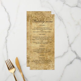 Vintage wedding parchment Once upon a time Menu