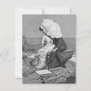 Vintage Wedding, Passen getrouwd bij Beach Save th Kaart