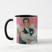 Vintage Wedding Passen getrouwd, bruinkoolbride Mok (Links)