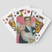 Vintage Wedding Passen getrouwd, bruinkoolbride Speelkaarten (Achterkant)