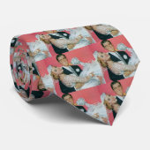 Vintage Wedding Passen getrouwd, bruinkoolbride Stropdas (Opgerold)