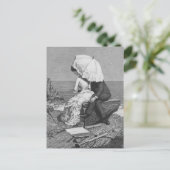 Vintage Wedding, Passen getrouwd van het strand Briefkaart (Staand voorkant)