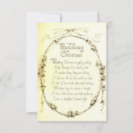 Vintage Wedding Poem, bruiloft sparen de datum