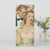Vintage Wedding Portrait, Retro Bride en Groom (Staand voorkant)