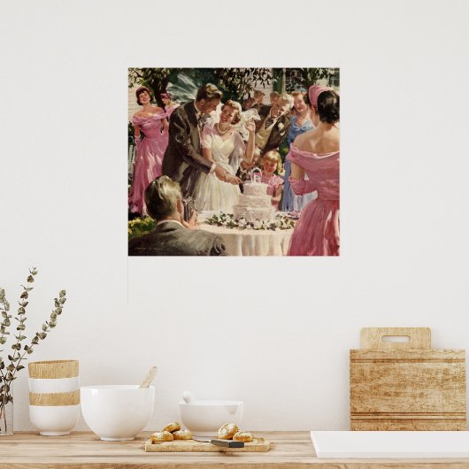 Vintage Wedding Poster (Keuken)