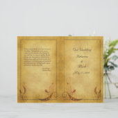  Vintage Wedding Program (Staand voorkant)