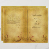  Vintage Wedding Program (Voorkant / Achterkant)