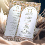 Vintage Wedding Program Art Nouveau door Mucha Programmakaart<br><div class="desc">Introductie van het bewerkbare Vintage Wedding Program van Alphonse Mucha, nu beschikbaar op Zazzle! Dit elegante programma is de perfecte manier om uw gasten door uw speciale dag te leiden. Het Vintage Wedding Program is voorzien van een prachtig Art Nouveau-ontwerp van de legendarische Alphonse Mucha. De zachte kleuren van het...</div>