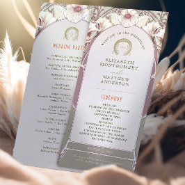 Vintage Wedding Program Art Nouveau door Mucha Programmakaart