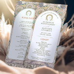 Vintage Wedding Program Art Nouveau door Mucha Programmakaart<br><div class="desc">Introductie van het bewerkbare Vintage Wedding Program van Alphonse Mucha, nu beschikbaar op Zazzle! Dit elegante programma is de perfecte manier om uw gasten door uw speciale dag te leiden. Het Vintage Wedding Program is voorzien van een prachtig Art Nouveau-ontwerp van de legendarische Alphonse Mucha. De zachte kleuren van het...</div>