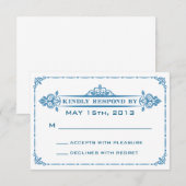 Vintage Wedding R.S.V.P. Kaart (Voorkant / Achterkant)