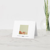 Vintage Wedding Red Poppy Flower Floral bedankt (Achterkant)