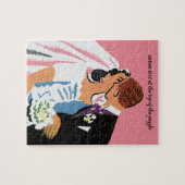 Vintage Wedding, Retro Bride en Groom Kissing Legpuzzel (Horizontaal)