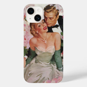 Vintage Wedding, Retro Bride en Groom Passen getro Case-Mate iPhone Case