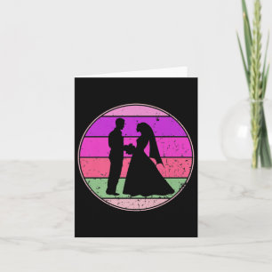 Vintage Wedding Retro Wedding Bride Groom Cuet Eve Kaart