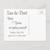 Vintage Wedding, Romantic Hearts Save the Date Aankondigingskaart (Achterkant)