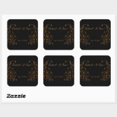 Vintage Wedding Romantic Steampunk Fairytale Vierkante Sticker (Vel)