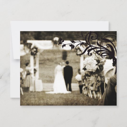 Vintage Wedding RSVP (Achterkant)